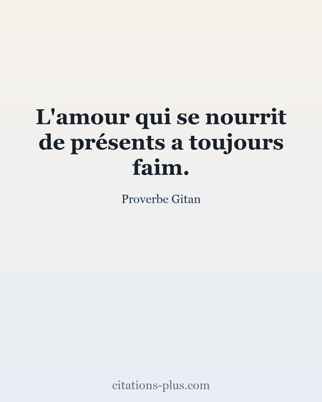 Carte Premium clair — Proverbe Gitan