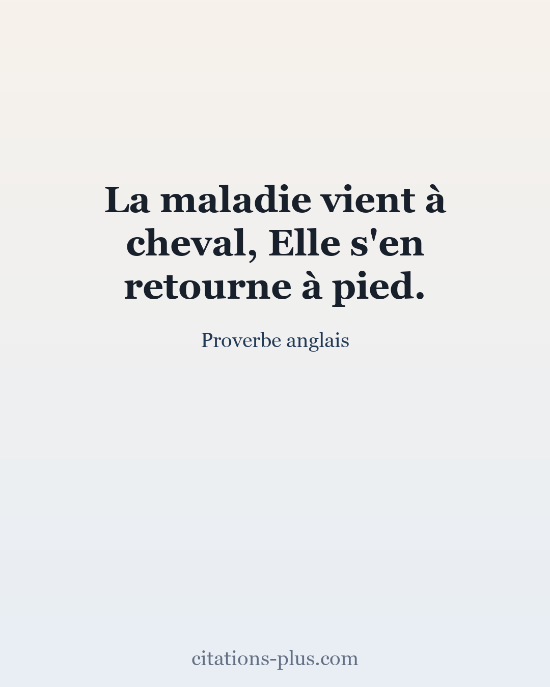 Carte Premium clair — Proverbe anglais