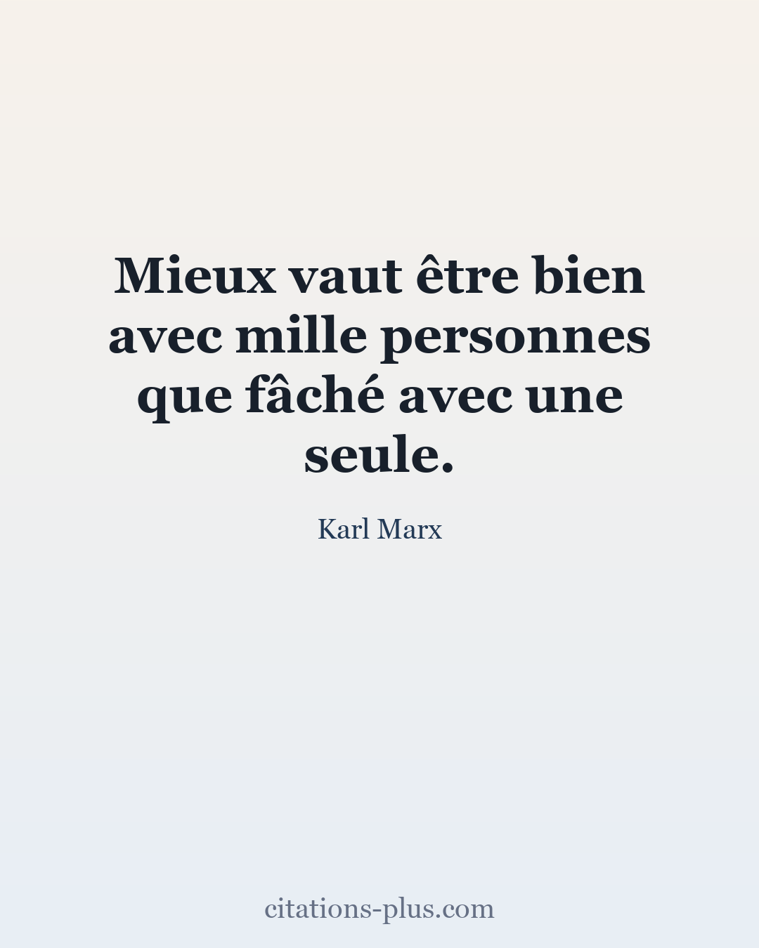 Carte Premium clair — Karl Marx