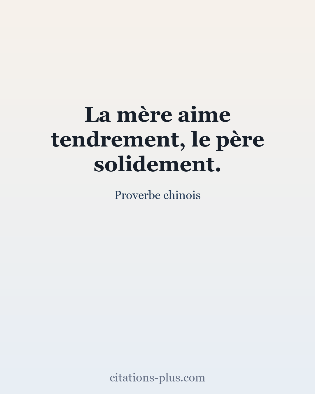 Carte Premium clair — Proverbe chinois