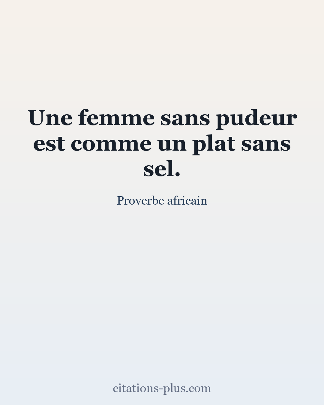 Carte Premium clair — Proverbe africain
