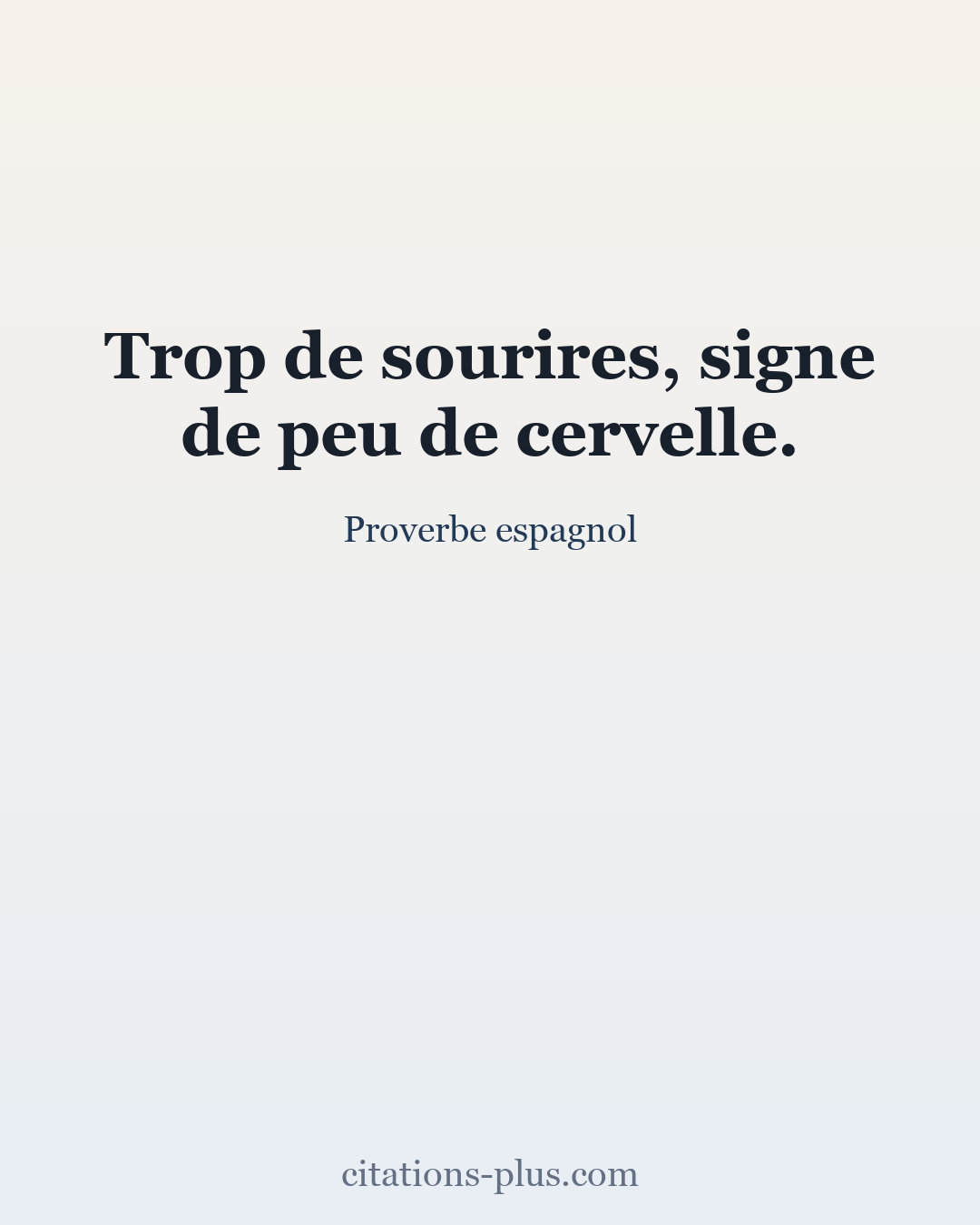 Carte Premium clair — Proverbe espagnol