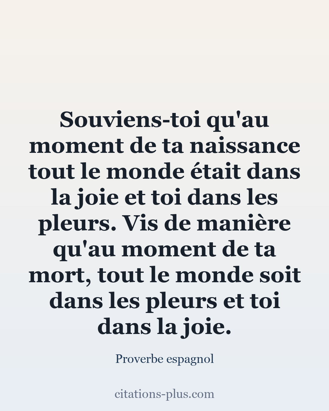 Carte Premium clair — Proverbe espagnol