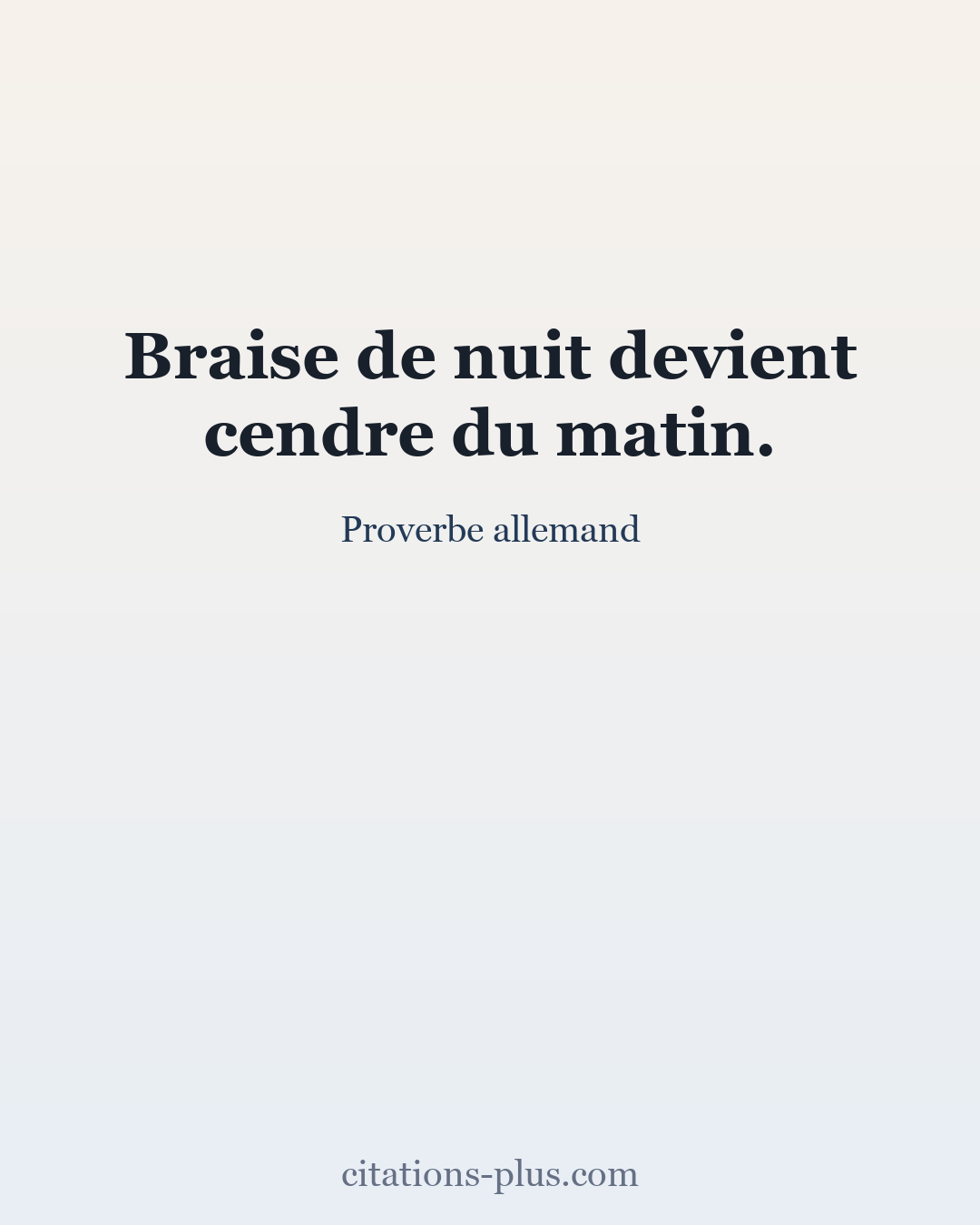 Carte Premium clair — Proverbe allemand