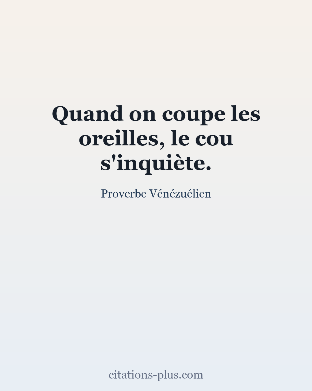 Carte Premium clair — Proverbe Vénézuélien
