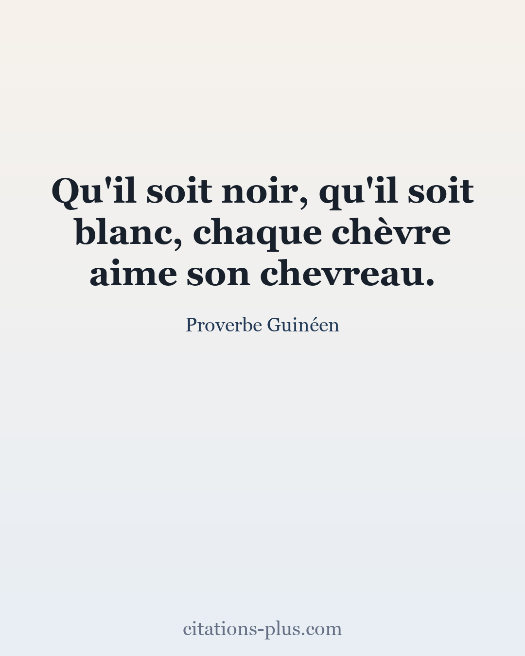 Carte Premium clair — Proverbe Guinéen