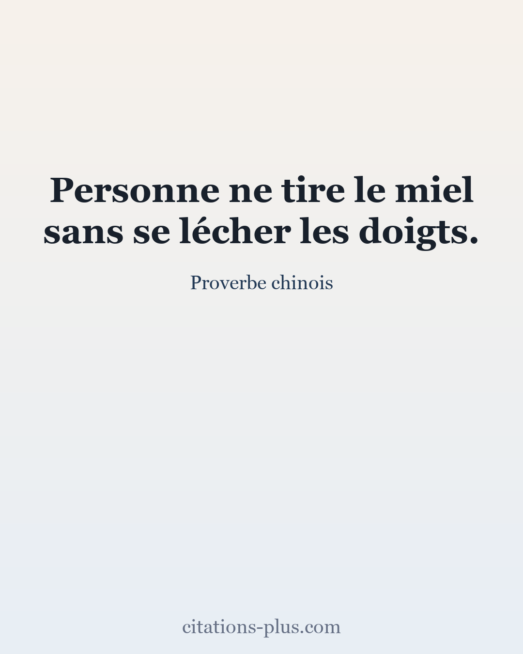 Carte Premium clair — Proverbe chinois