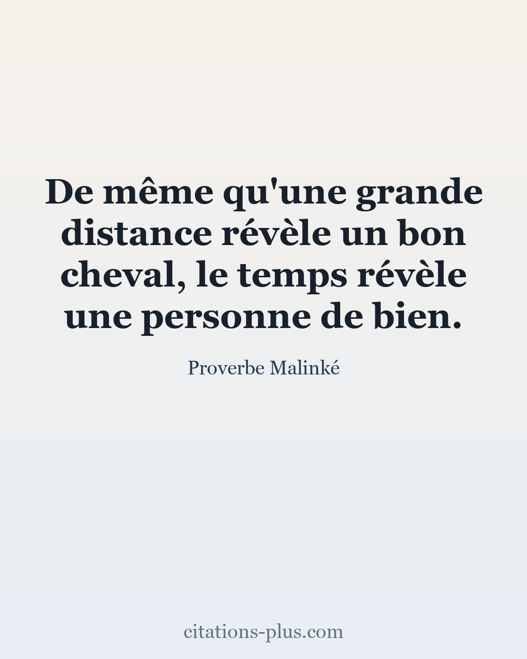 Carte Premium clair — Proverbe Malinké