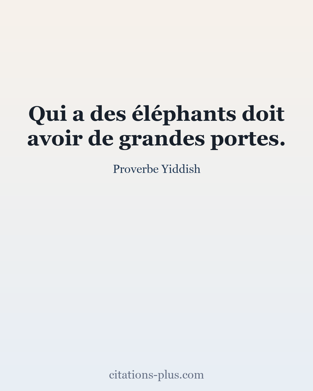 Carte Premium clair — Proverbe Yiddish