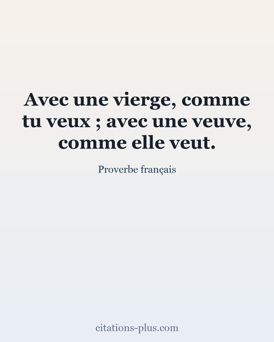 Carte Premium clair — Proverbe français