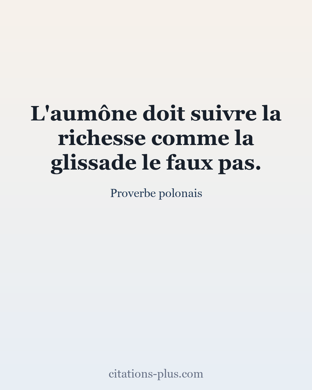 Carte Premium clair — Proverbe polonais