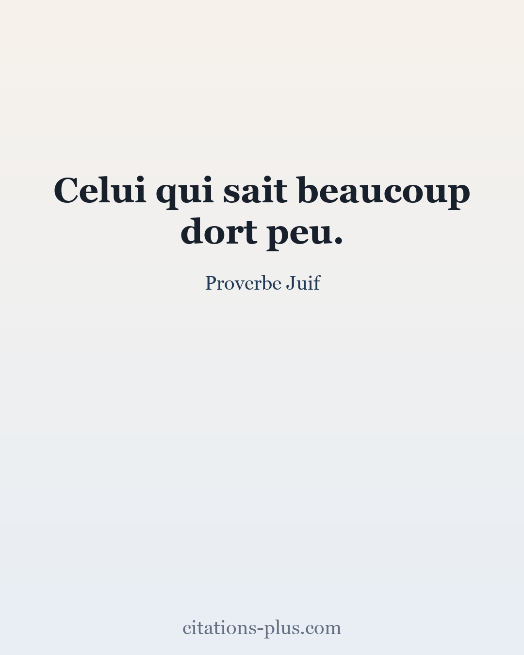 Carte Premium clair — Proverbe Juif