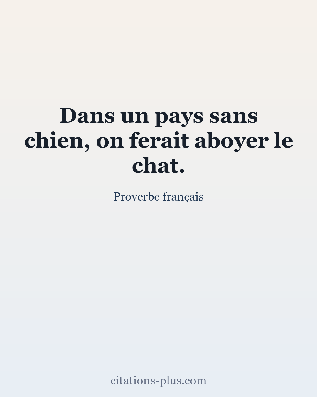 Carte Premium clair — Proverbe français