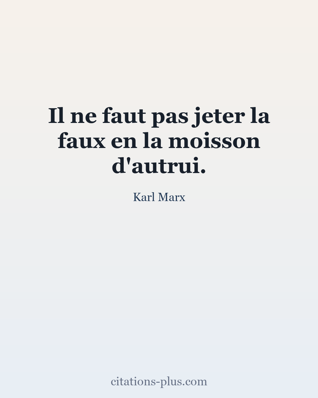 Carte Premium clair — Karl Marx
