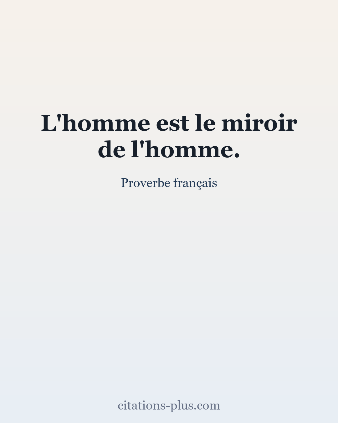 Carte Premium clair — Proverbe français