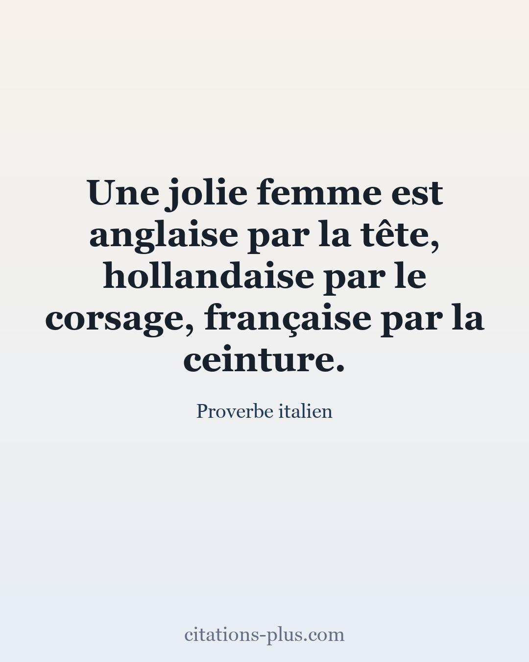 Carte Premium clair — Proverbe italien