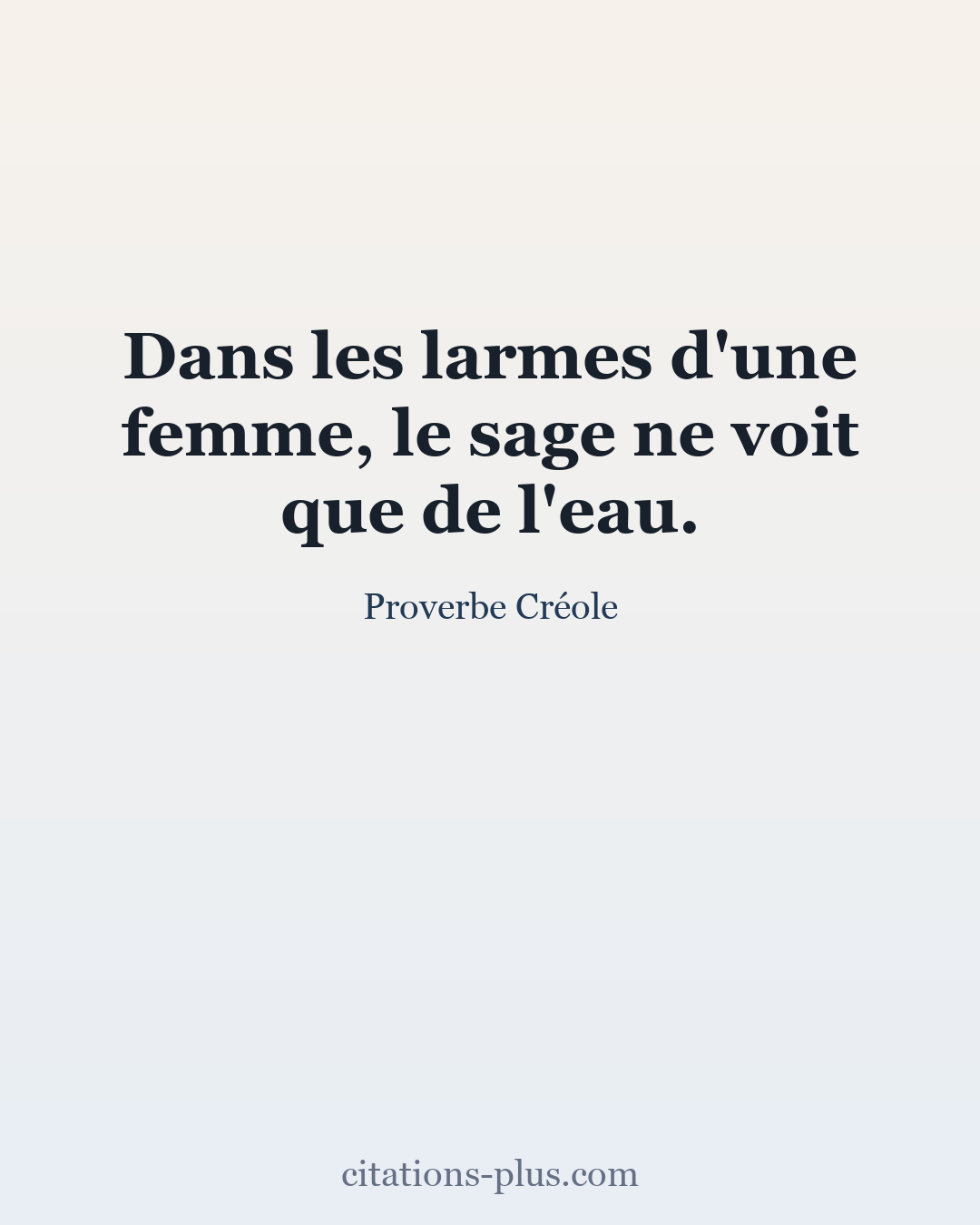 Carte Premium clair — Proverbe Créole