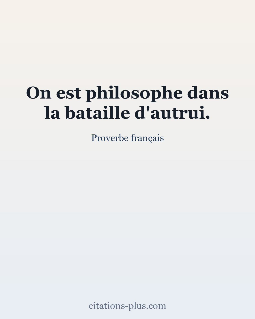 Carte Premium clair — Proverbe français