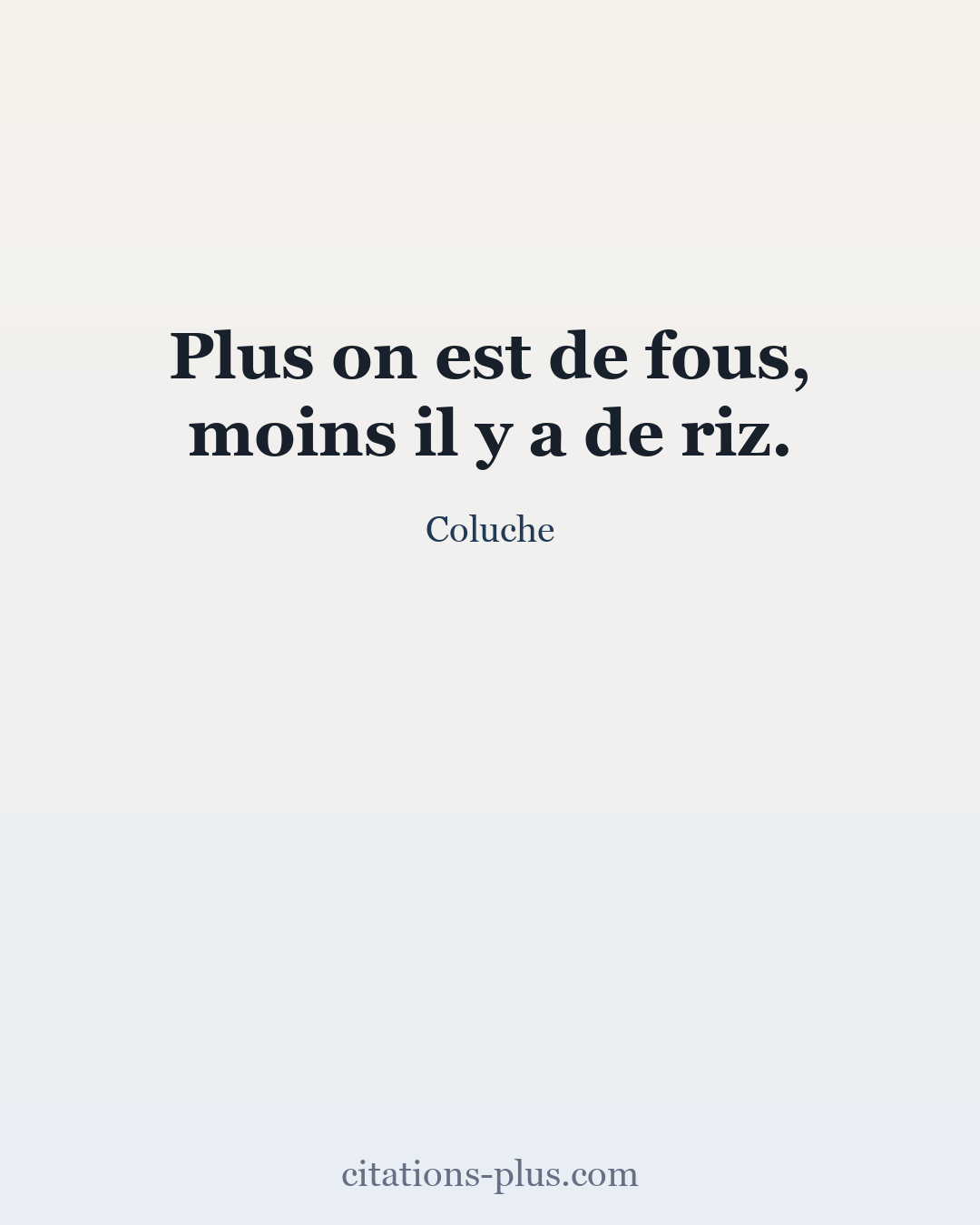 Carte Premium clair — Coluche