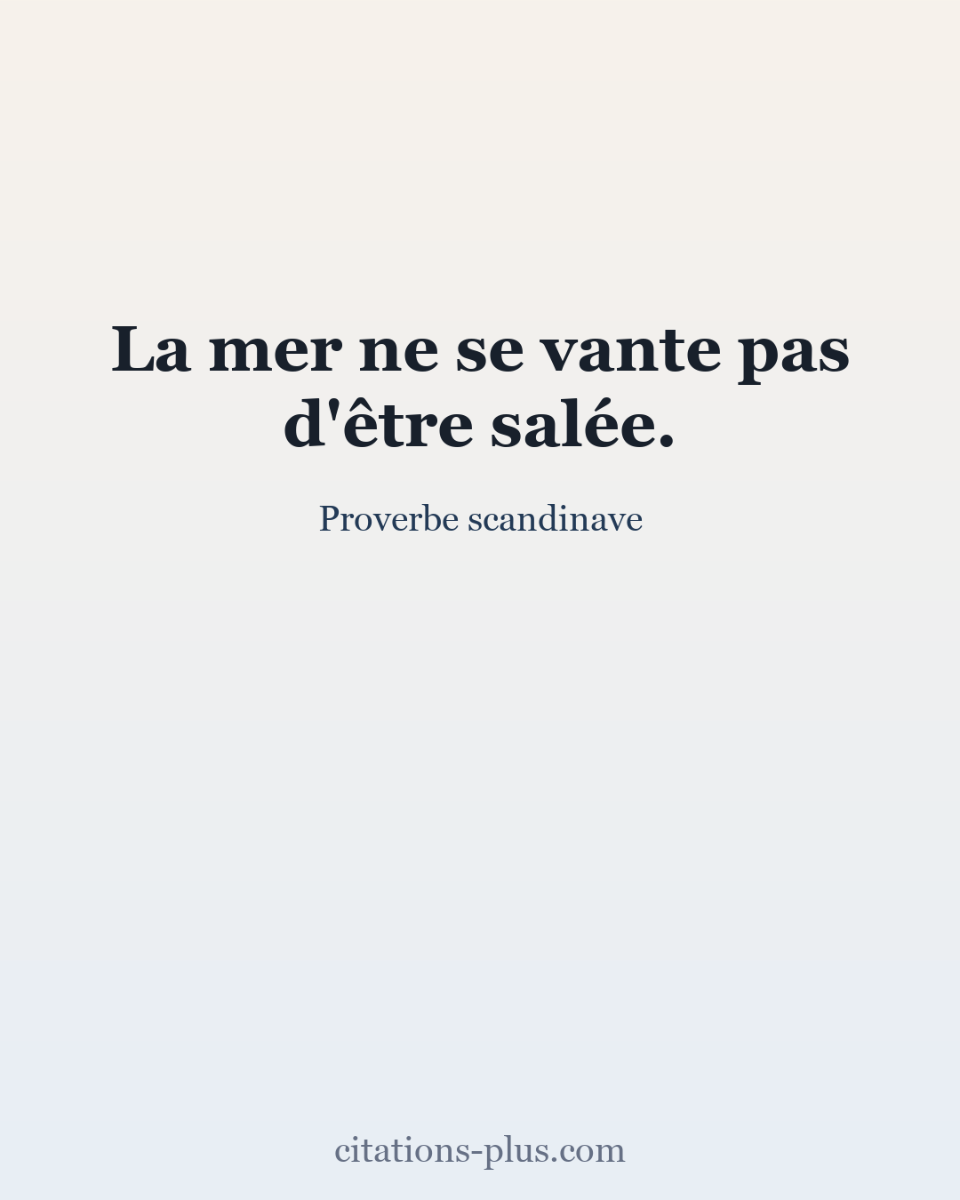 Carte Premium clair — Proverbe scandinave