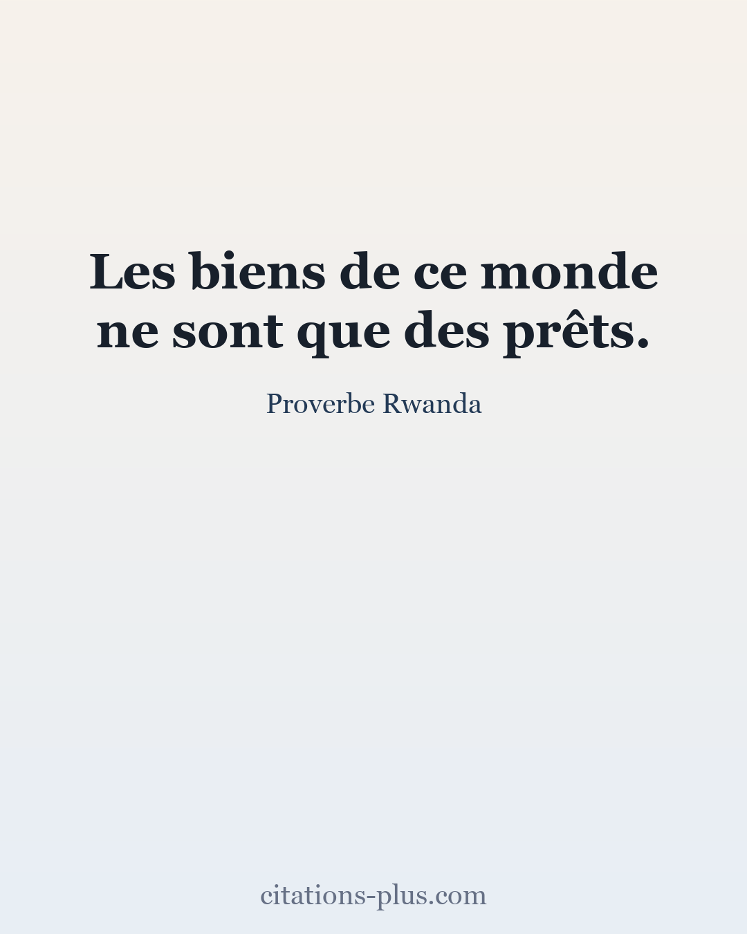 Carte Premium clair — Proverbe Rwanda