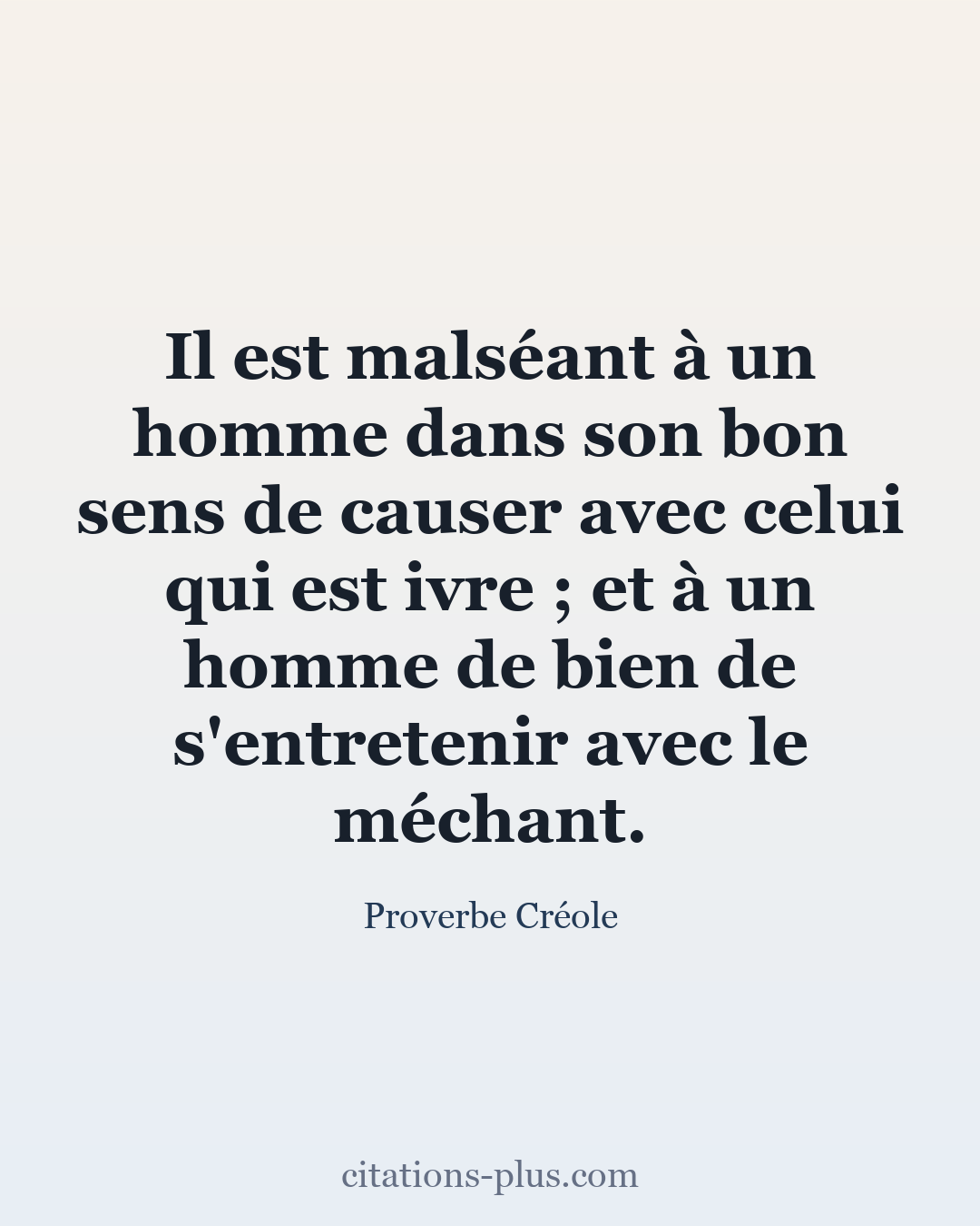 Carte Premium clair — Proverbe Créole