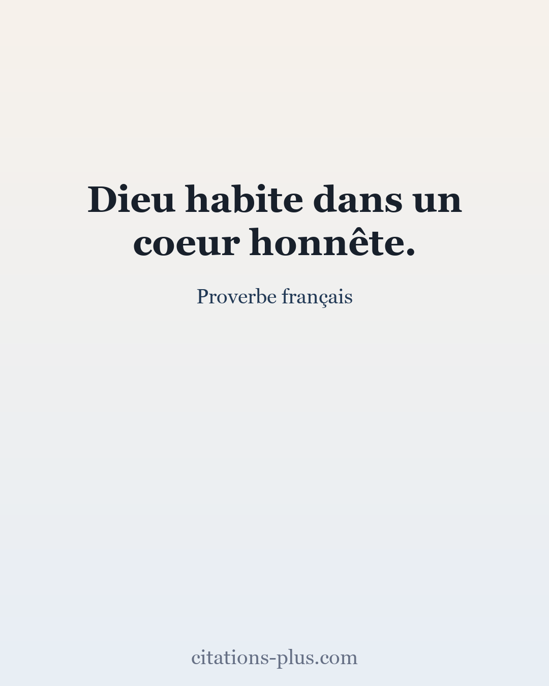 Carte Premium clair — Proverbe français