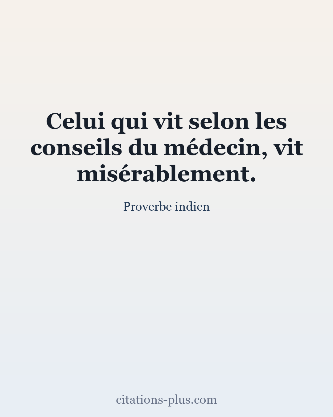 Carte Premium clair — Proverbe indien
