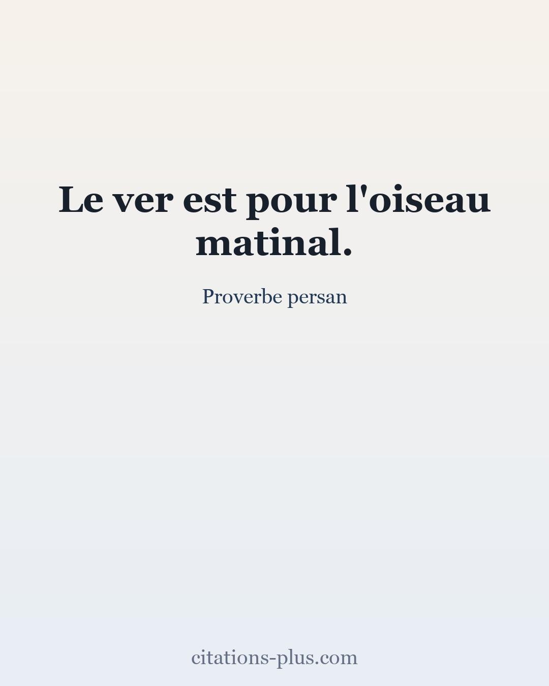 Carte Premium clair — Proverbe persan