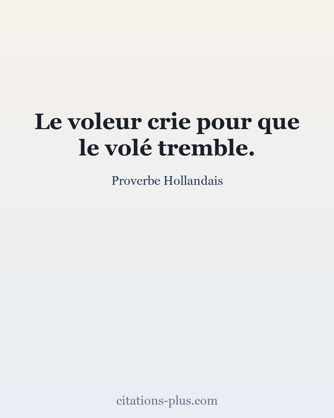 Carte Premium clair — Proverbe Hollandais