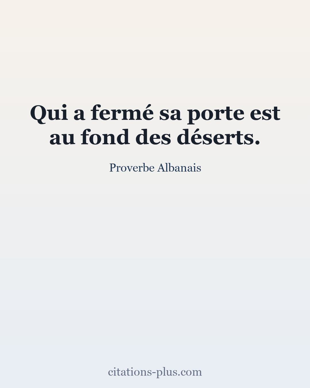 Carte Premium clair — Proverbe Albanais