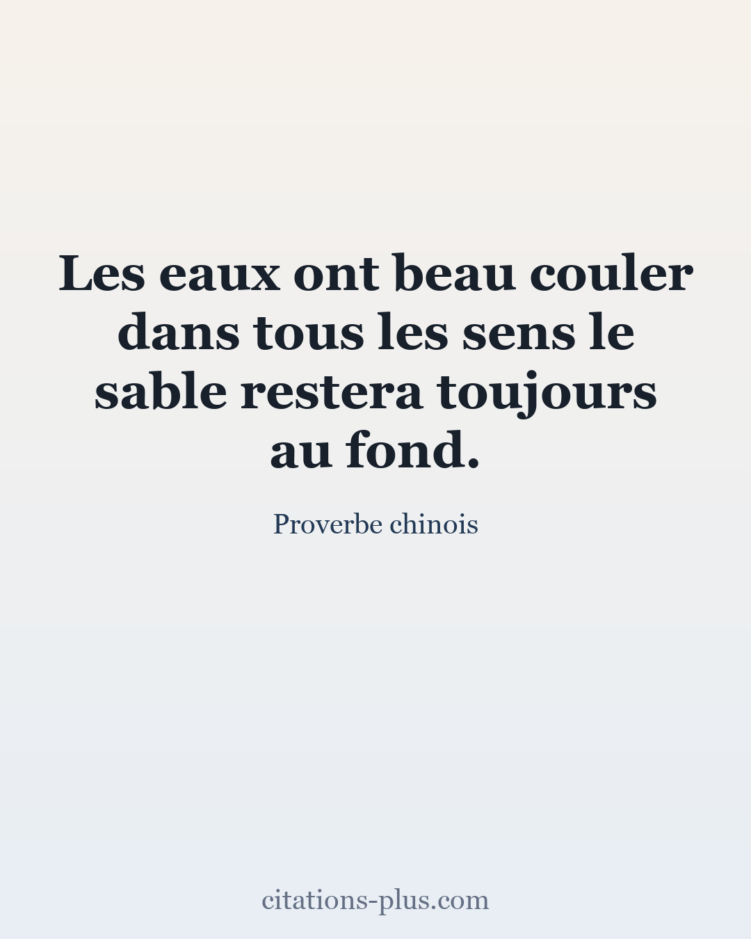 Carte Premium clair — Proverbe chinois