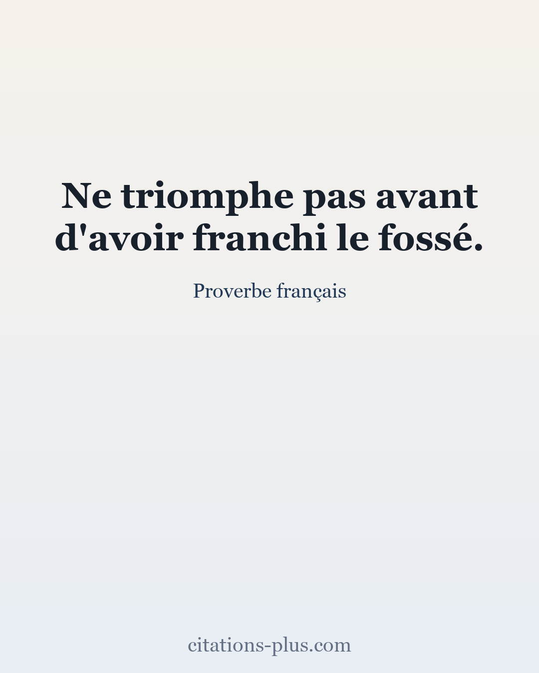 Carte Premium clair — Proverbe français