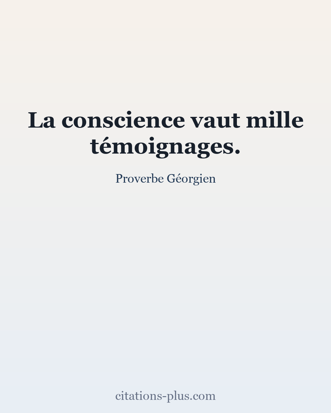 Carte Premium clair — Proverbe Géorgien