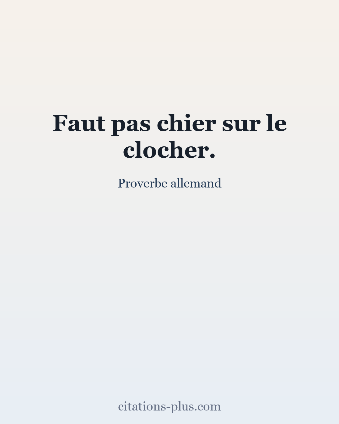 Carte Premium clair — Proverbe allemand