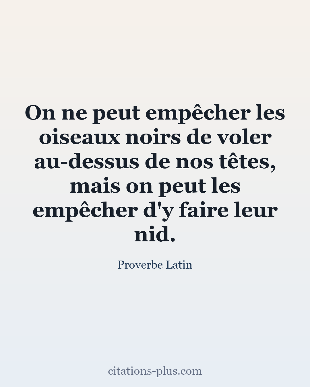 Carte Premium clair — Proverbe Latin