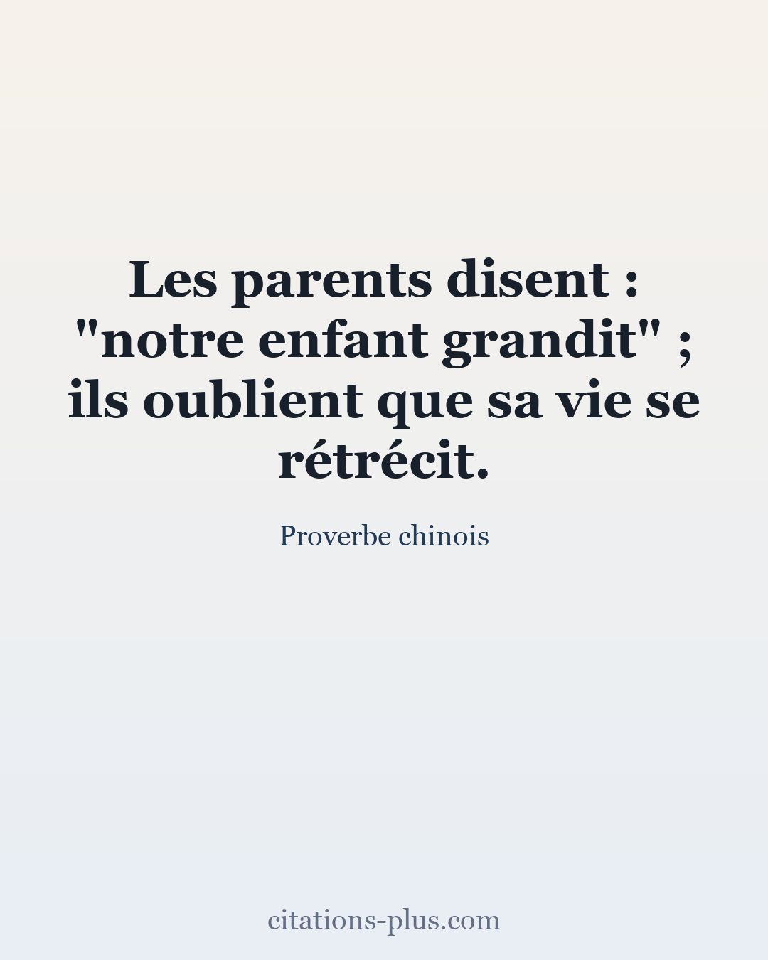 Carte Premium clair — Proverbe chinois