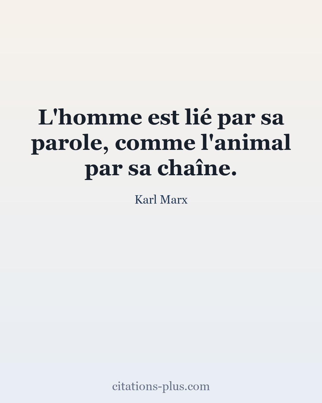 Carte Premium clair — Karl Marx