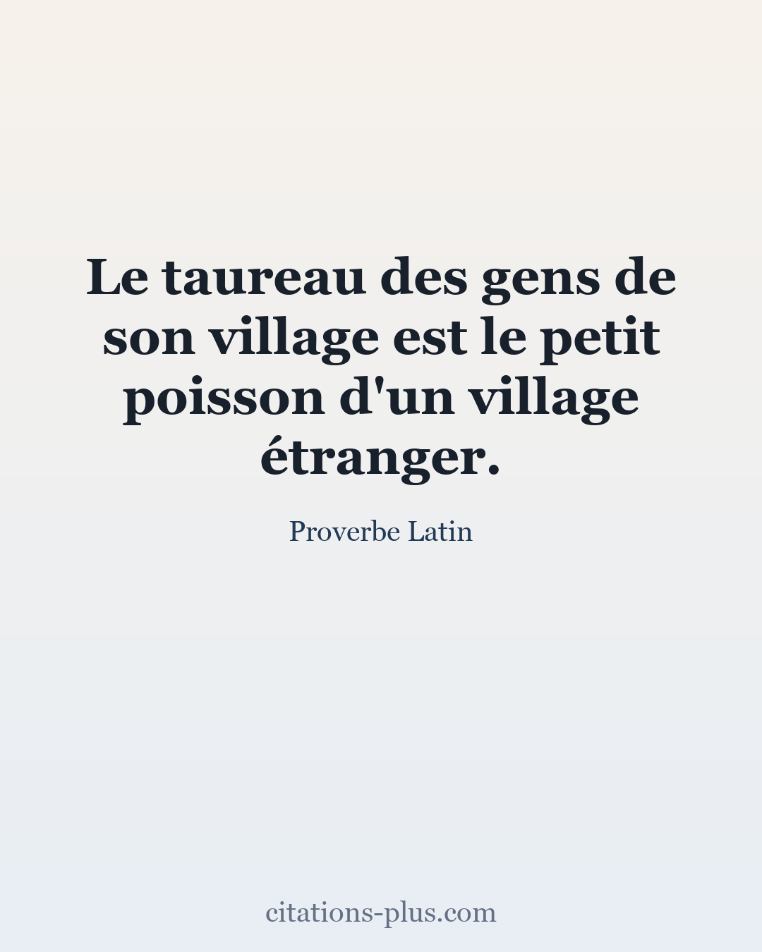 Carte Premium clair — Proverbe Latin