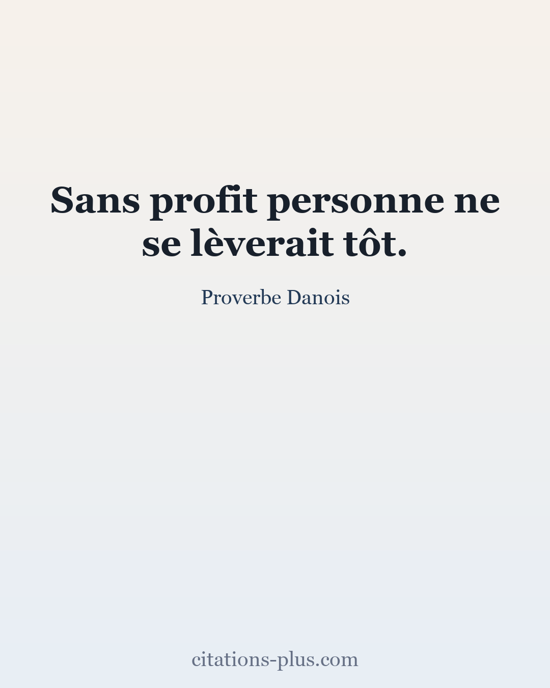 Carte Premium clair — Proverbe Danois
