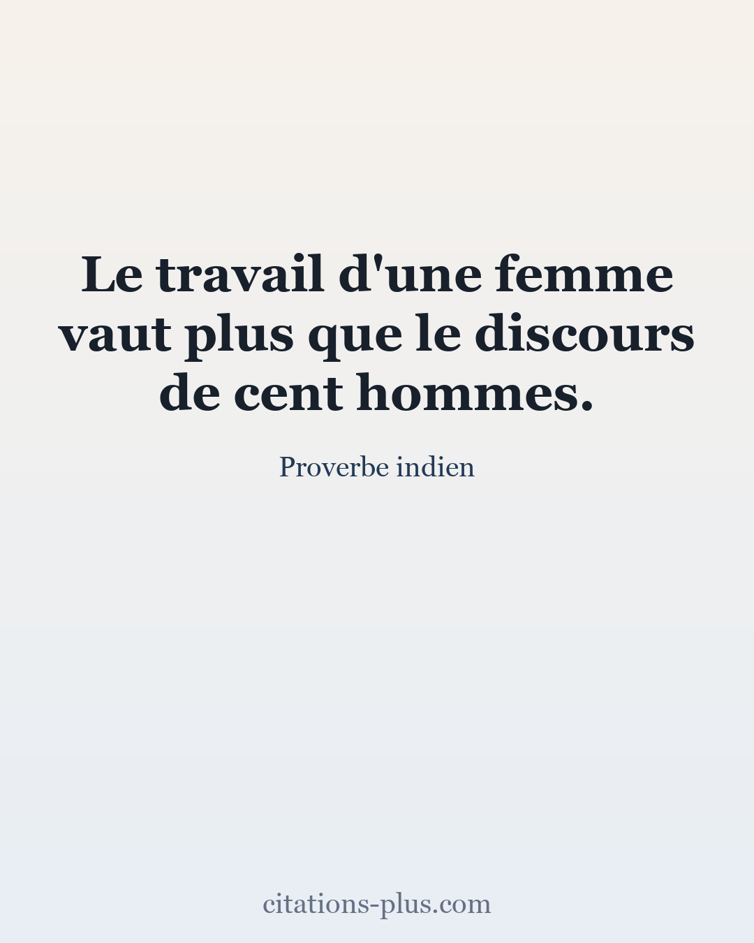 Carte Premium clair — Proverbe indien