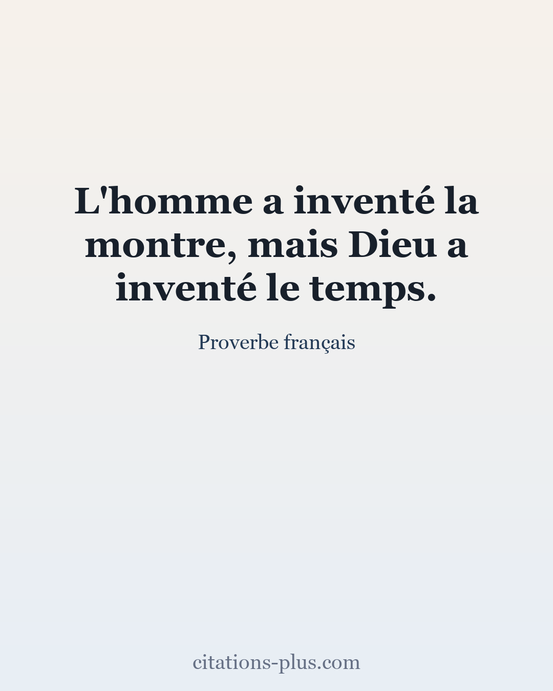 Carte Premium clair — Proverbe français