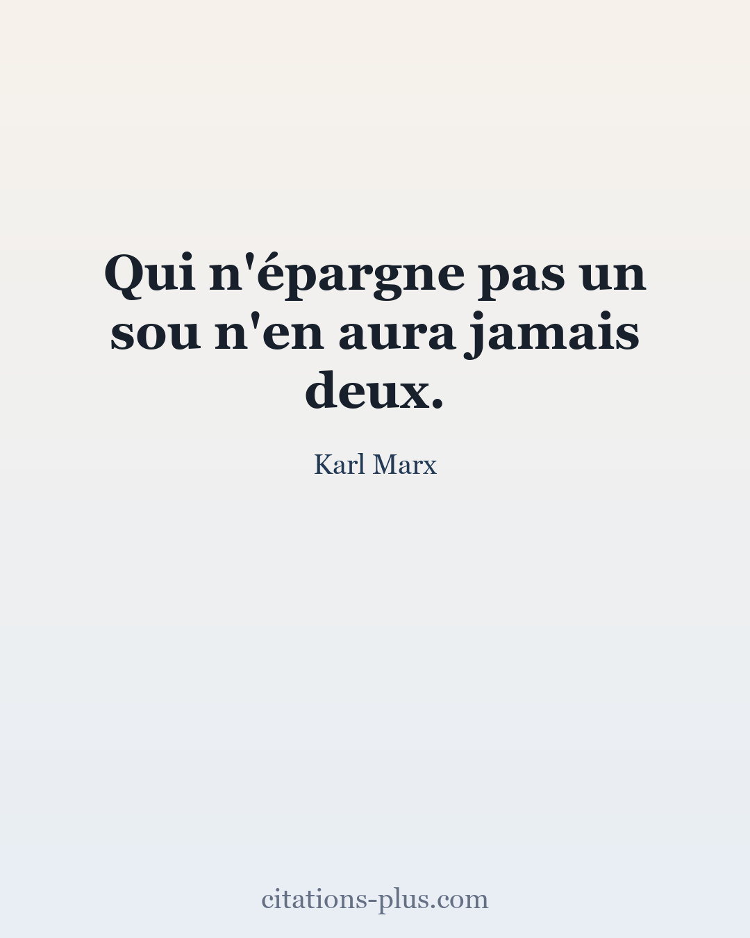 Carte Premium clair — Karl Marx
