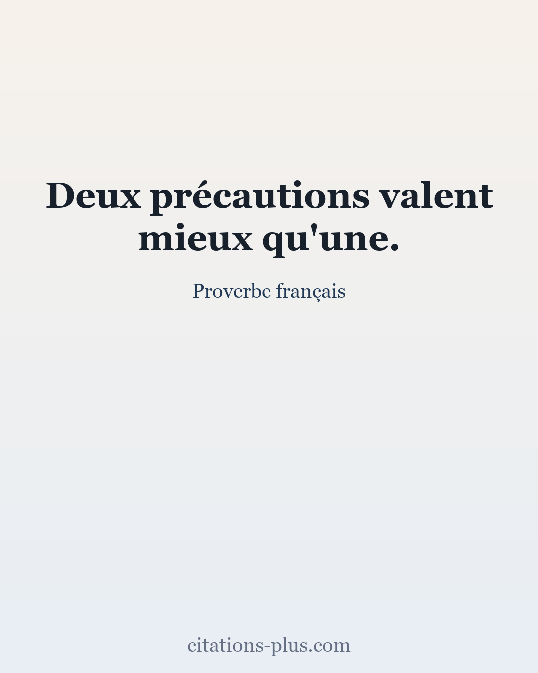 Carte Premium clair — Proverbe français