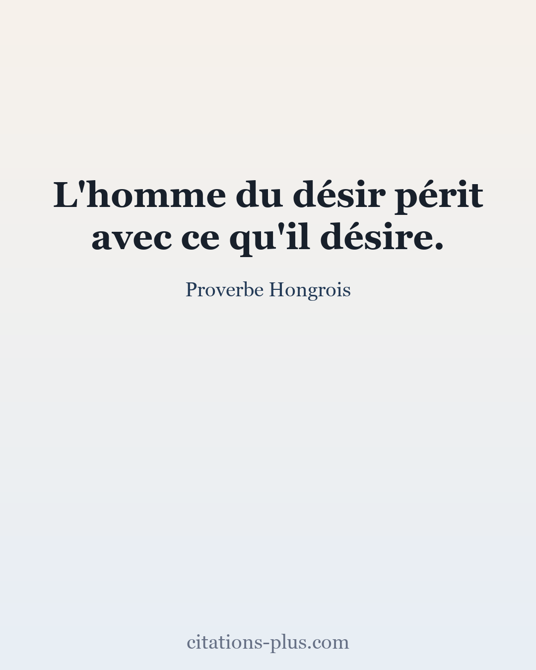 Carte Premium clair — Proverbe Hongrois