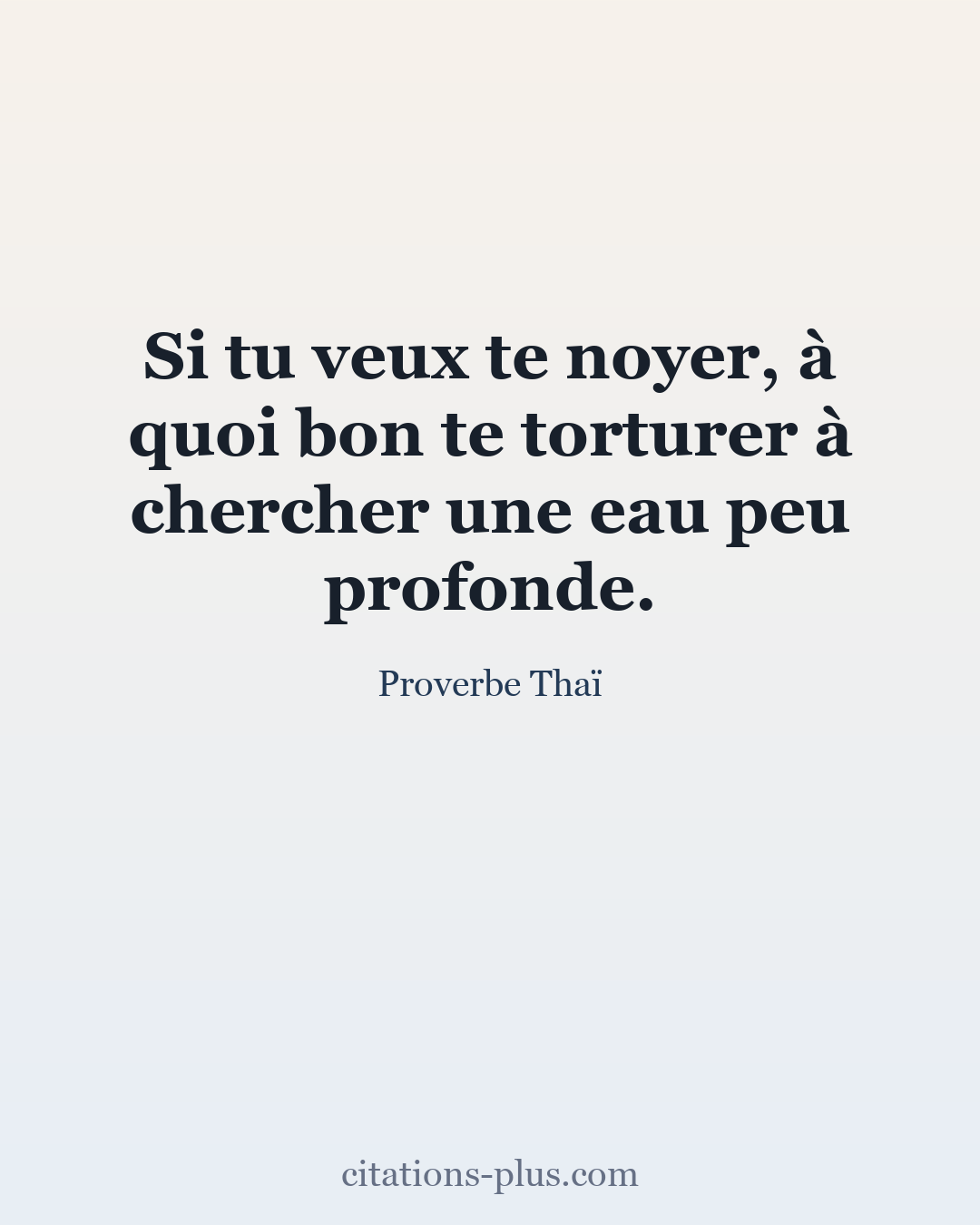 Carte Premium clair — Proverbe Thaï
