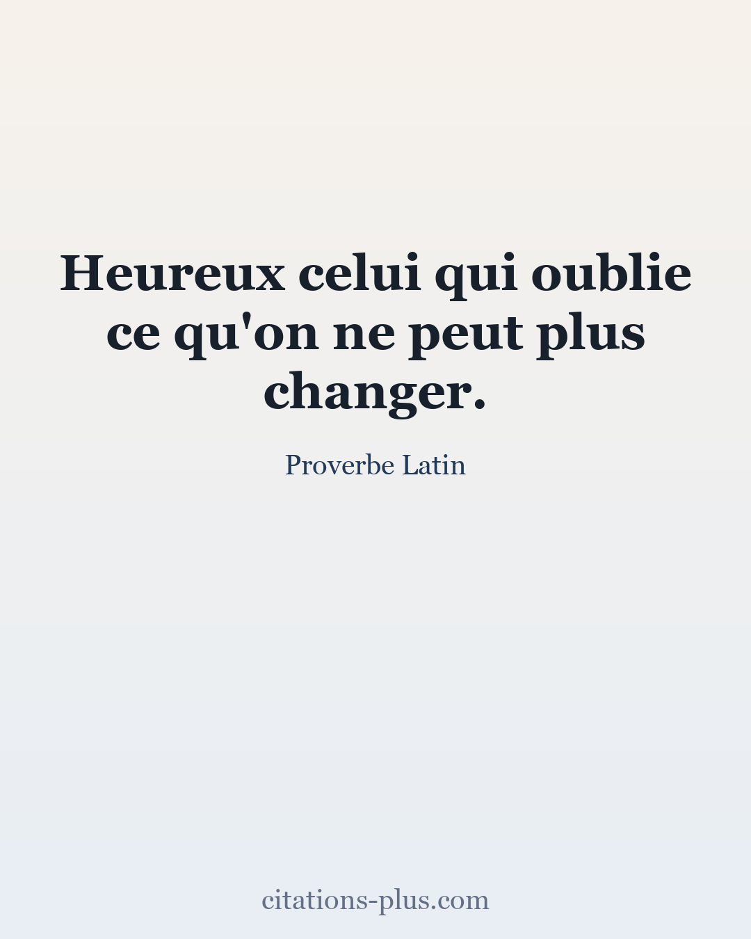 Carte Premium clair — Proverbe Latin