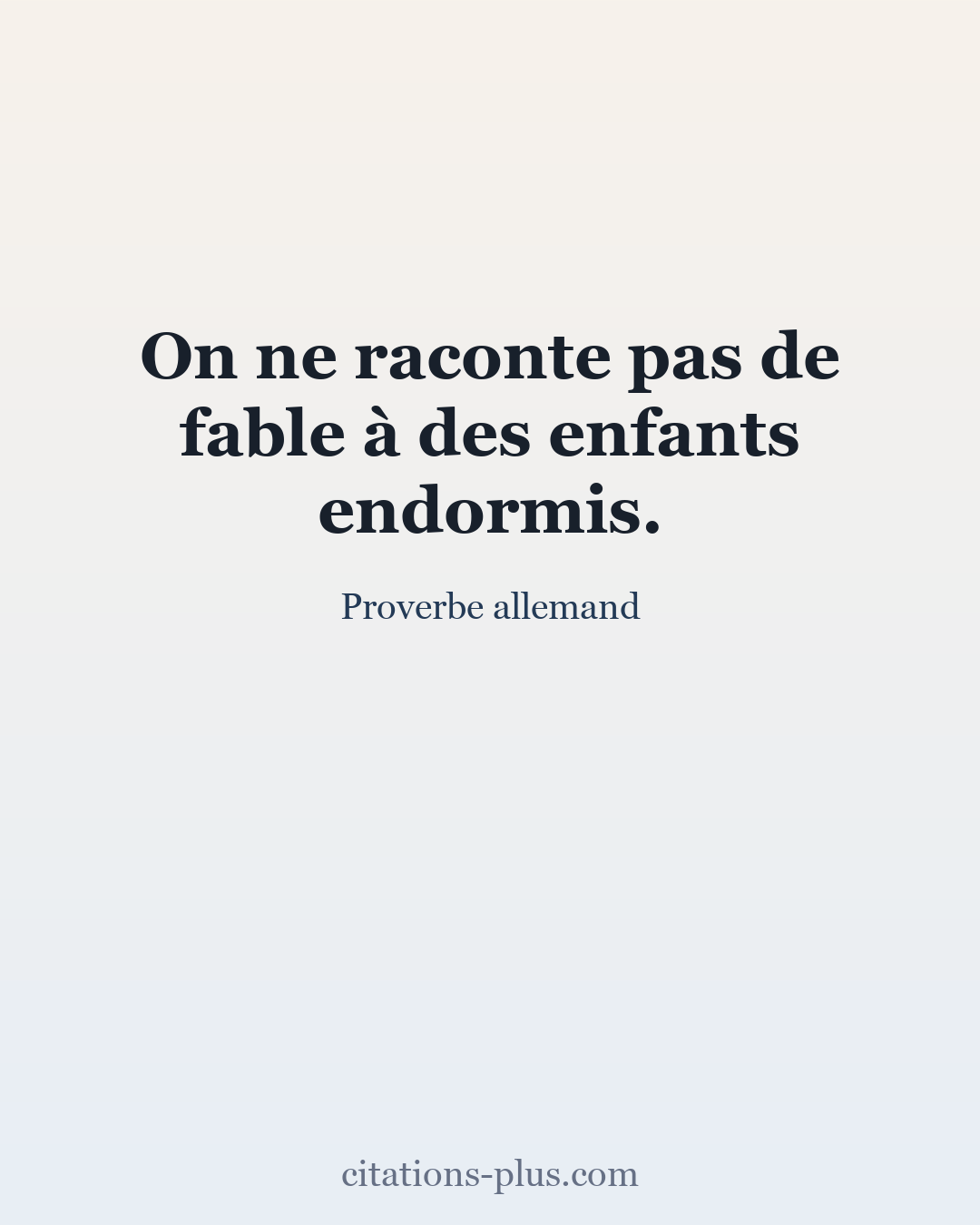 Carte Premium clair — Proverbe allemand