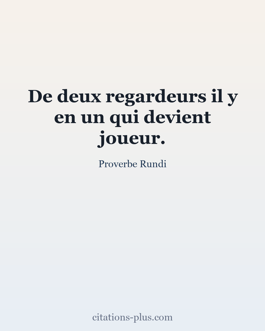 Carte Premium clair — Proverbe Rundi