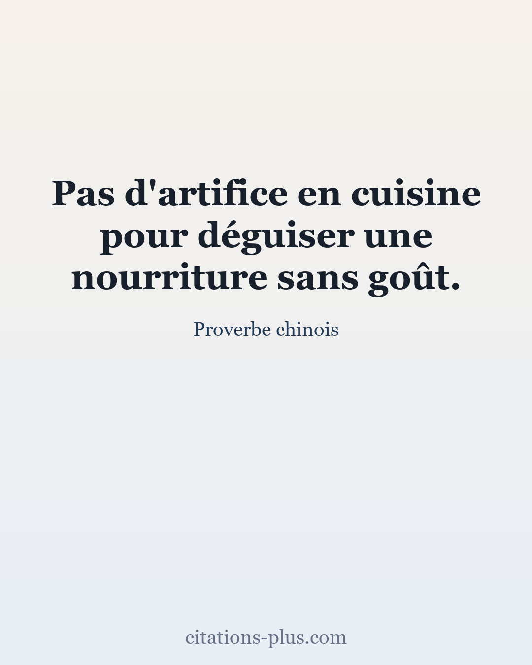 Carte Premium clair — Proverbe chinois